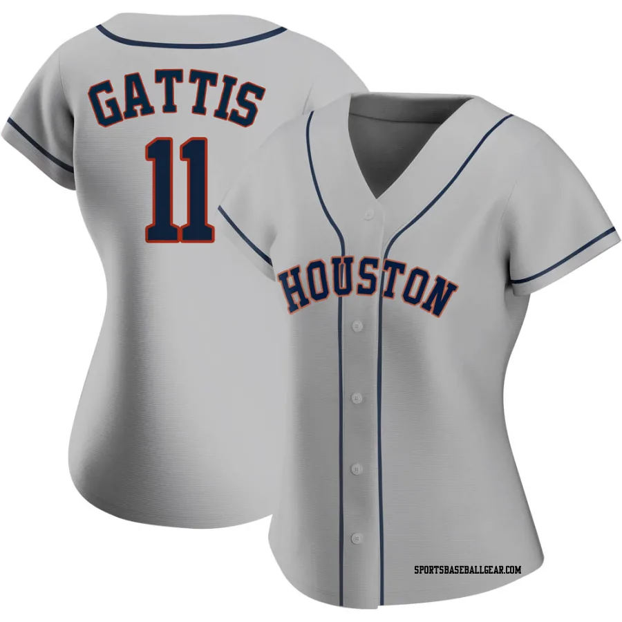 Evan Gattis Women's Houston Astros Gray Authentic Road 2020 Jersey