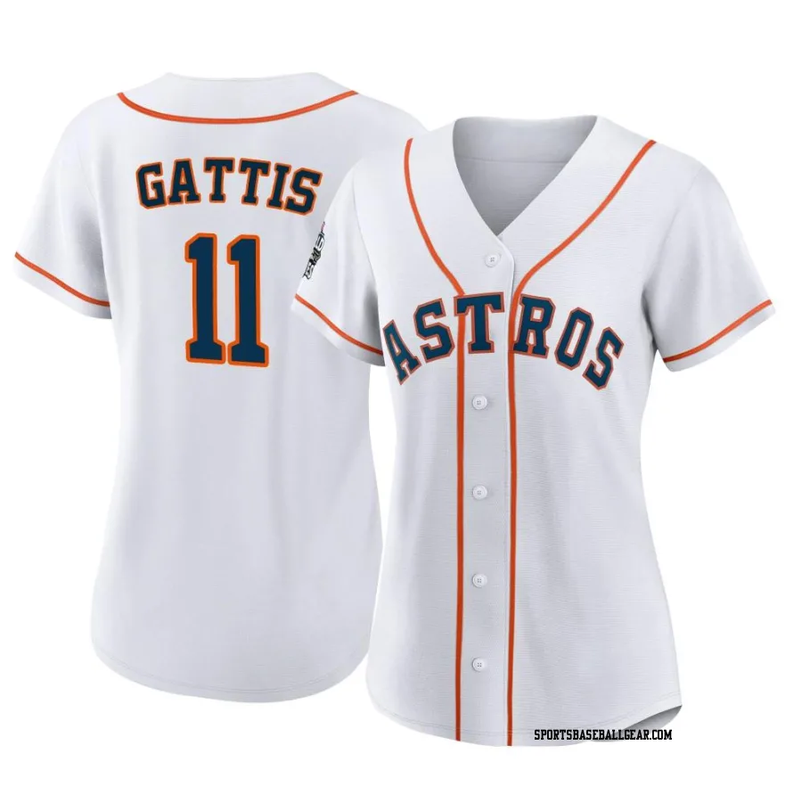 Evan Gattis Women's Houston Astros White Authentic 2022 World Series Home Jersey
