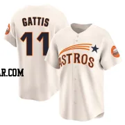 Evan Gattis Youth Houston Astros Cream Limited Throwback Cooperstown Collection Jersey