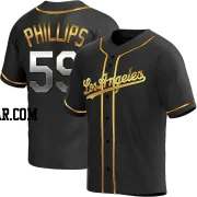 Evan Phillips Men's Los Angeles Dodgers Black Golden Replica Alternate Jersey