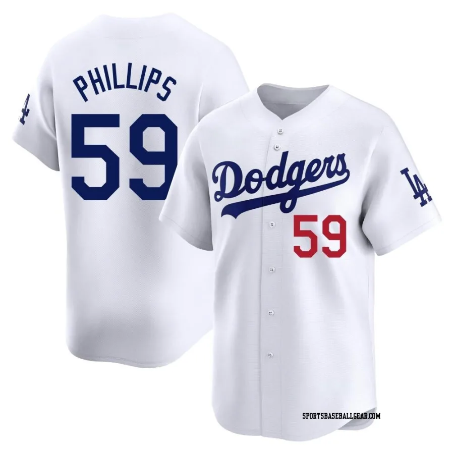 Evan Phillips Men's Los Angeles Dodgers White Limited Home Jersey