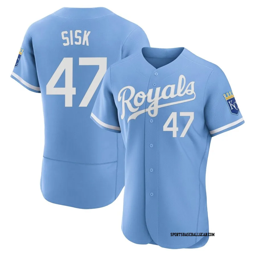 Evan Sisk Men's Kansas City Royals Light Blue Authentic 2022 Alternate Jersey