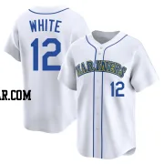 Evan White Youth Seattle Mariners White Limited Throwback Cooperstown Collection Jersey