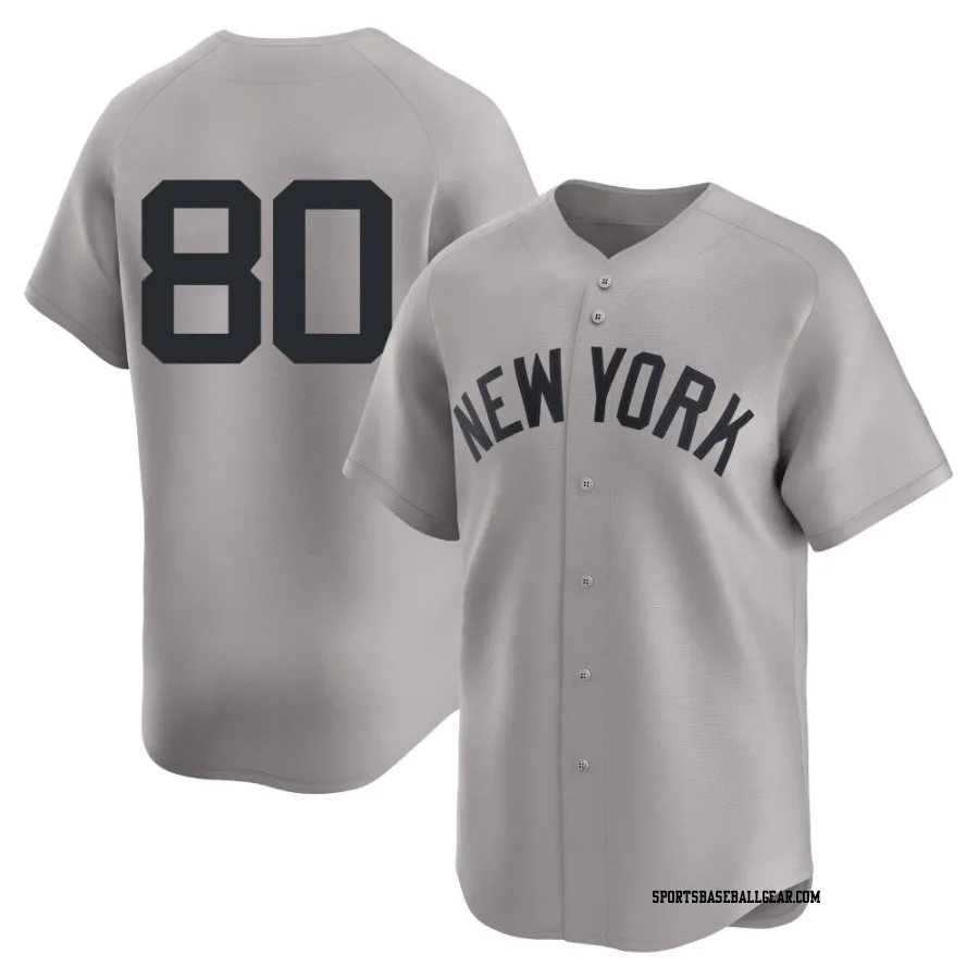 Everson Pereira Youth New York Yankees Gray Limited Away 2nd Jersey