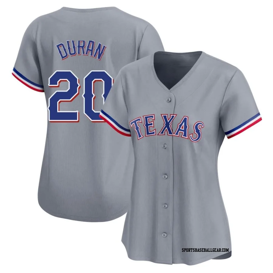 Ezequiel Duran Women's Texas Rangers Gray Limited Away Jersey