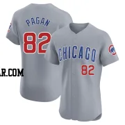 Ezequiel Pagan Men's Chicago Cubs Gray Elite Road Jersey