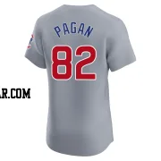 Ezequiel Pagan Men's Chicago Cubs Gray Elite Road Jersey