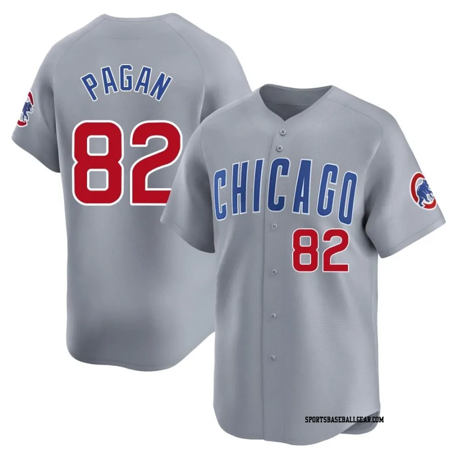 Ezequiel Pagan Men's Chicago Cubs Gray Limited Road Jersey