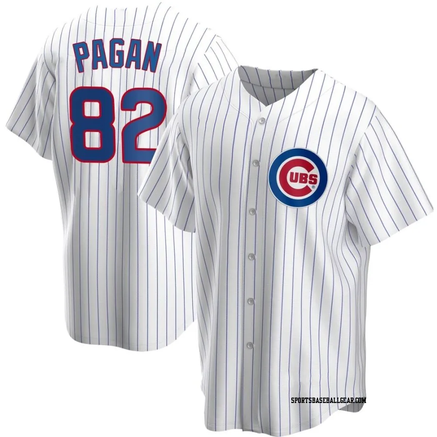 Ezequiel Pagan Men's Chicago Cubs White Replica Home Jersey