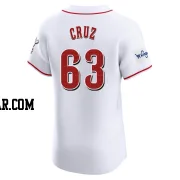 Fernando Cruz Men's Cincinnati Reds White Elite Home Patch Jersey
