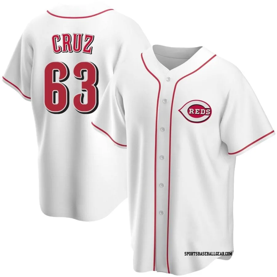 Fernando Cruz Men's Cincinnati Reds White Replica Home Jersey