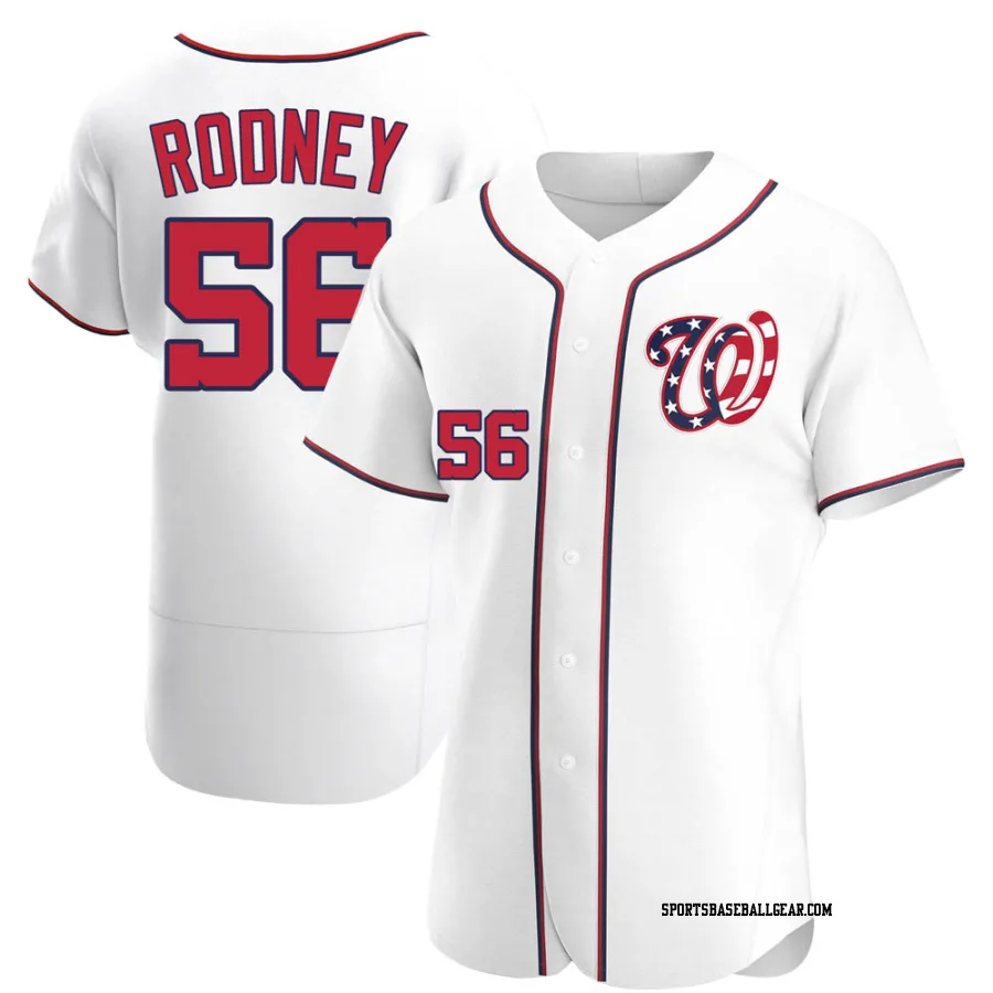 Fernando Rodney Men's Washington Nationals White Authentic Alternate Jersey