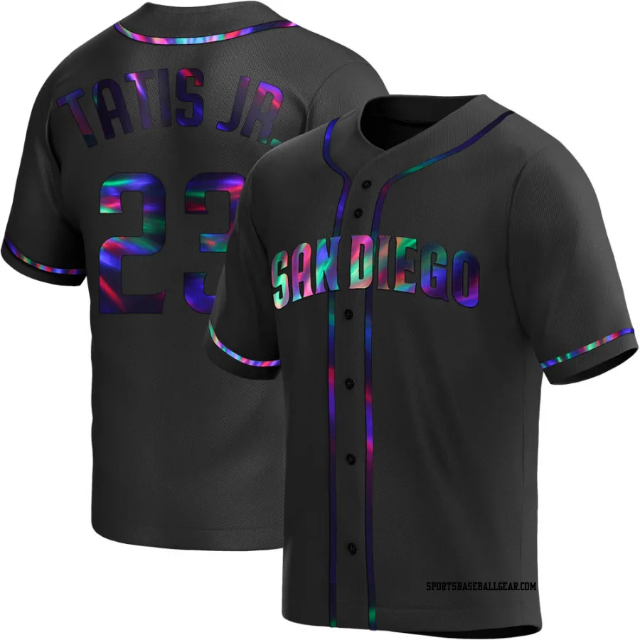 Fernando Tatis Jr. Youth San Diego Padres Black Holographic Replica Alternate Jersey