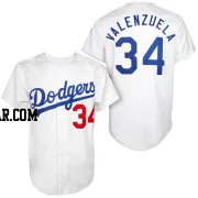 Fernando Valenzuela Men's Los Angeles Dodgers White Authentic 1955 Throwback Jersey