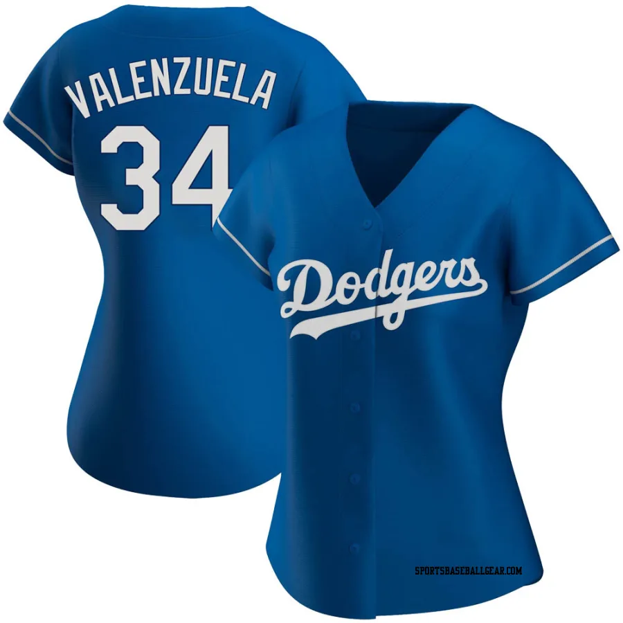Fernando Valenzuela Women's Los Angeles Dodgers Royal Replica Alternate Jersey