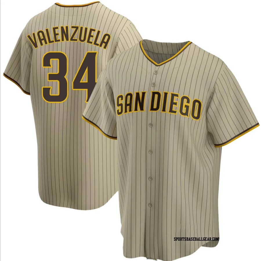 Fernando Valenzuela Youth San Diego Padres Sand/Brown Replica Alternate Jersey