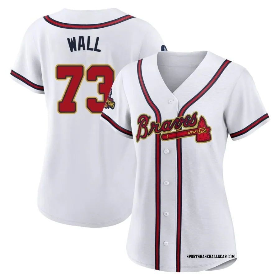 Forrest Wall Women's Atlanta Braves Gold Authentic White 2022 Program Jersey