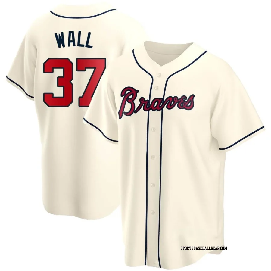 Forrest Wall Youth Atlanta Braves Cream Replica Alternate Jersey