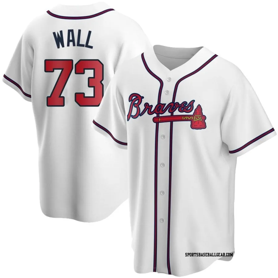 Forrest Wall Youth Atlanta Braves White Replica Home Jersey