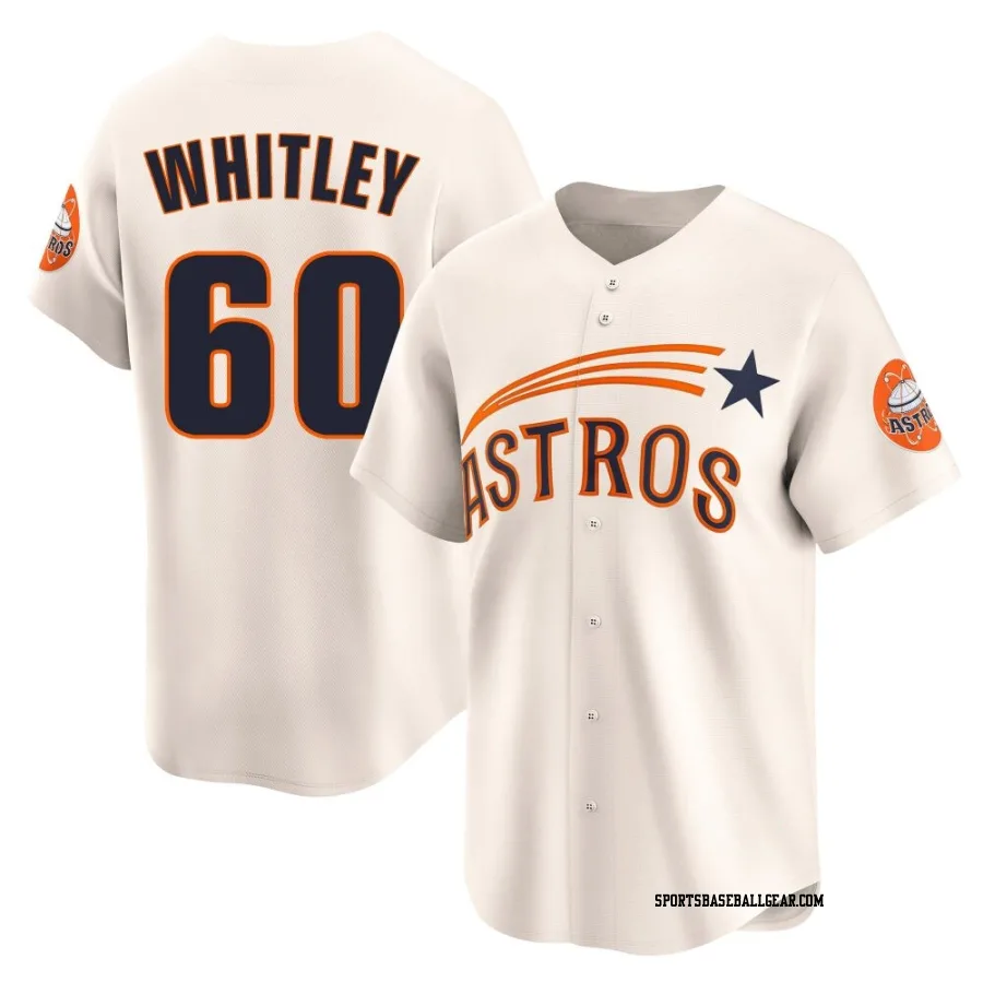 Forrest Whitley Men's Houston Astros Cream Limited Throwback Cooperstown Collection Jersey