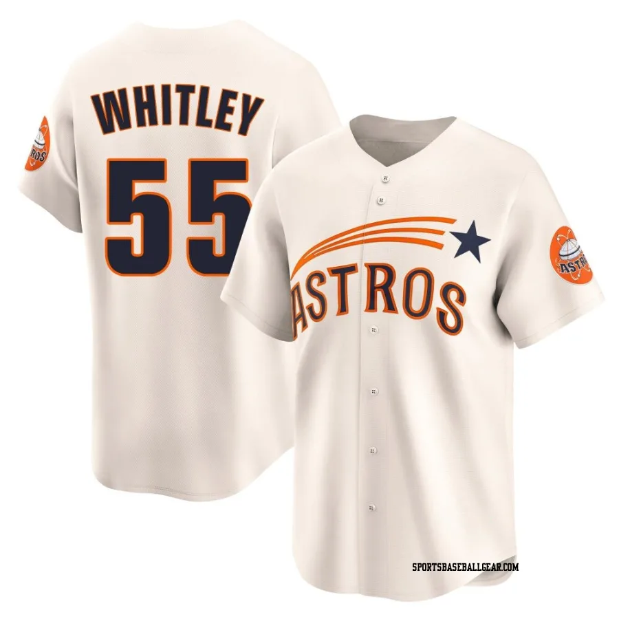 Forrest Whitley Men's Houston Astros Cream Limited Throwback Cooperstown Collection Jersey