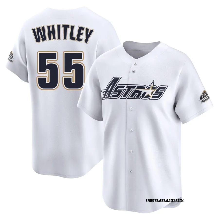 Forrest Whitley Men's Houston Astros White Limited Throwback Cooperstown Collection Jersey