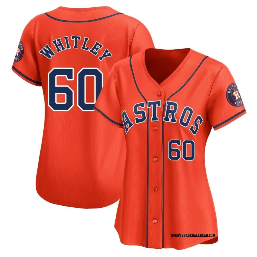 Forrest Whitley Women's Houston Astros Orange Limited Alternate Jersey