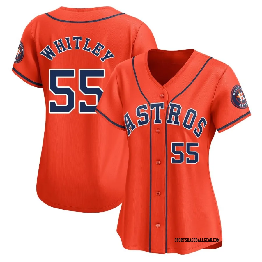 Forrest Whitley Women's Houston Astros Orange Limited Alternate Jersey