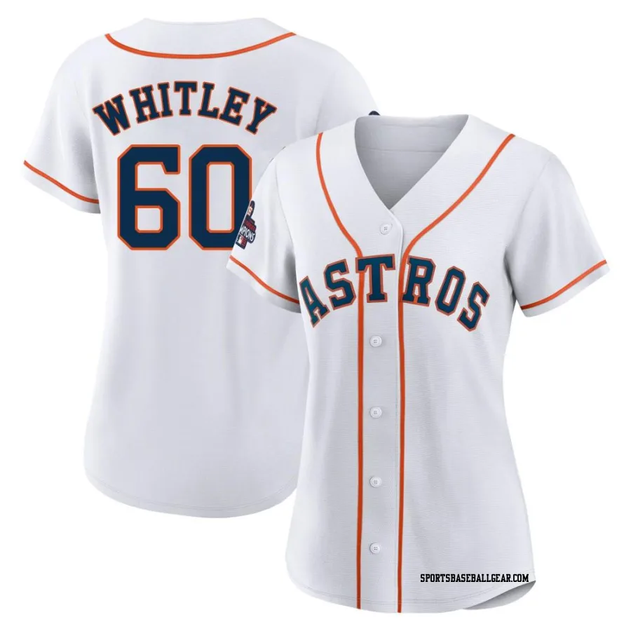 Forrest Whitley Women's Houston Astros White Authentic 2022 World Series Champions Home Jersey