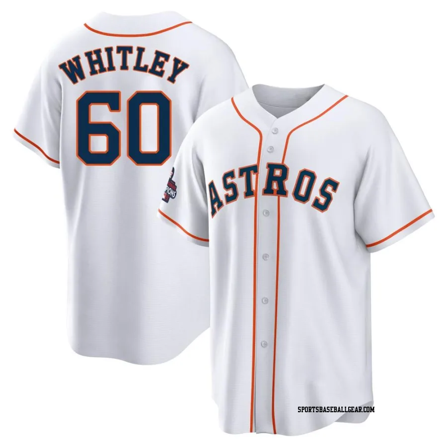 Forrest Whitley Youth Houston Astros White Replica 2022 World Series Champions Home Jersey