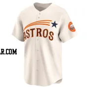 Framber Valdez Men's Houston Astros Cream Limited Throwback Cooperstown Collection Jersey