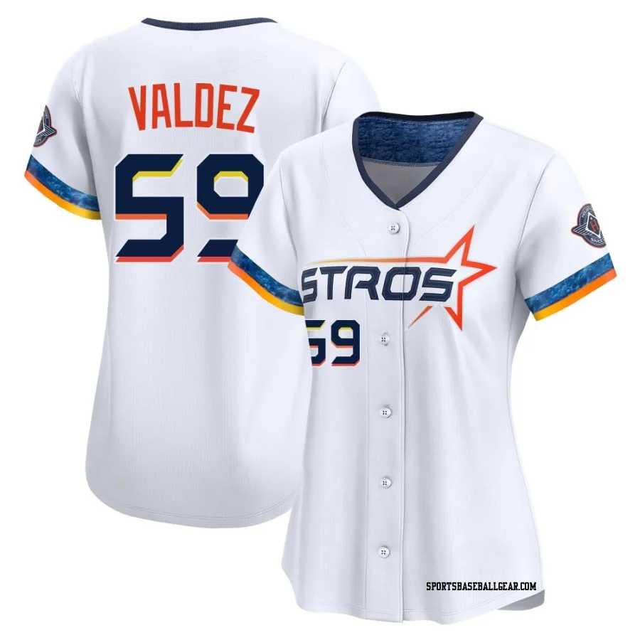 Framber Valdez Women's Houston Astros White Limited 2025 City Connect Jersey