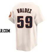 Framber Valdez Youth Houston Astros Cream Limited Throwback Cooperstown Collection Jersey