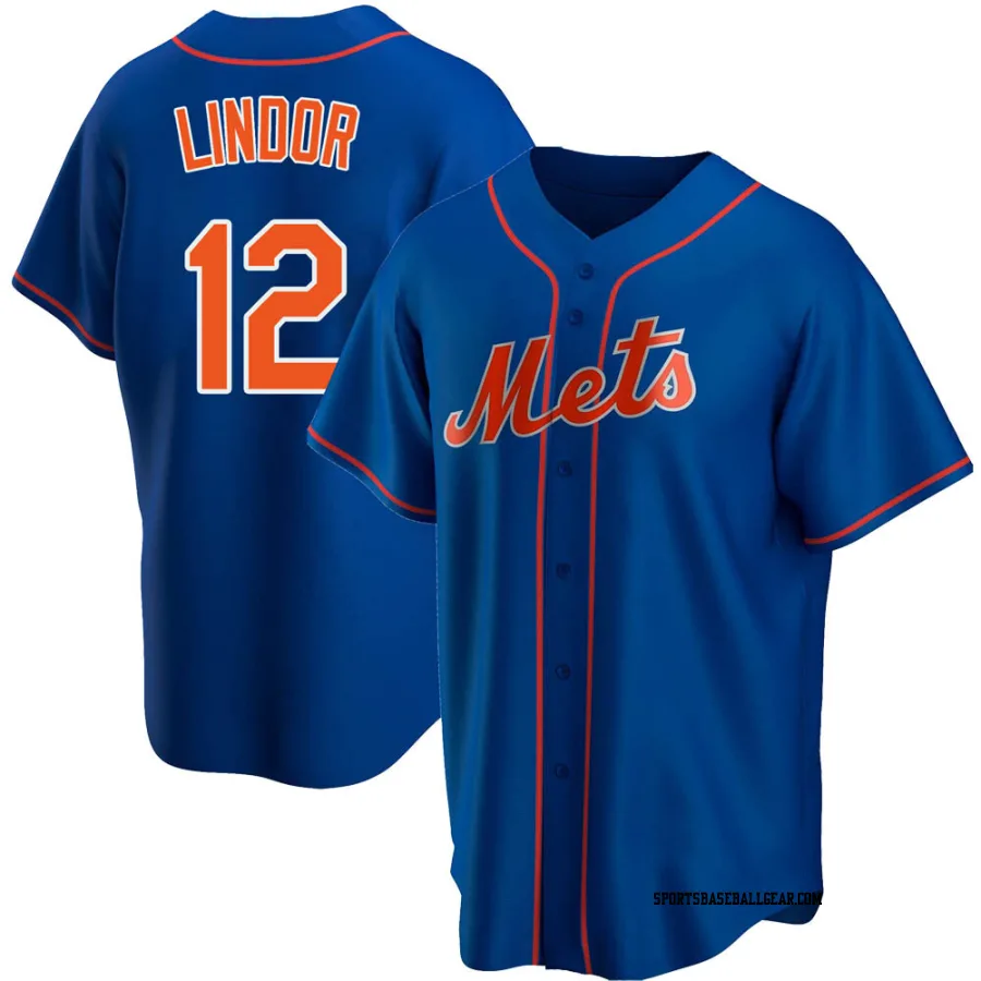 Francisco Lindor Men's New York Mets Royal Replica Alternate Jersey