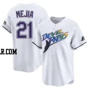 Francisco Mejia Men's Tampa Bay Rays White Limited Throwback Cooperstown Jersey