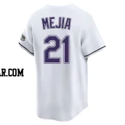 Francisco Mejia Men's Tampa Bay Rays White Limited Throwback Cooperstown Jersey