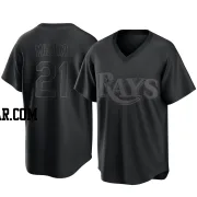 Francisco Mejia Youth Tampa Bay Rays Black Replica Pitch Fashion Jersey