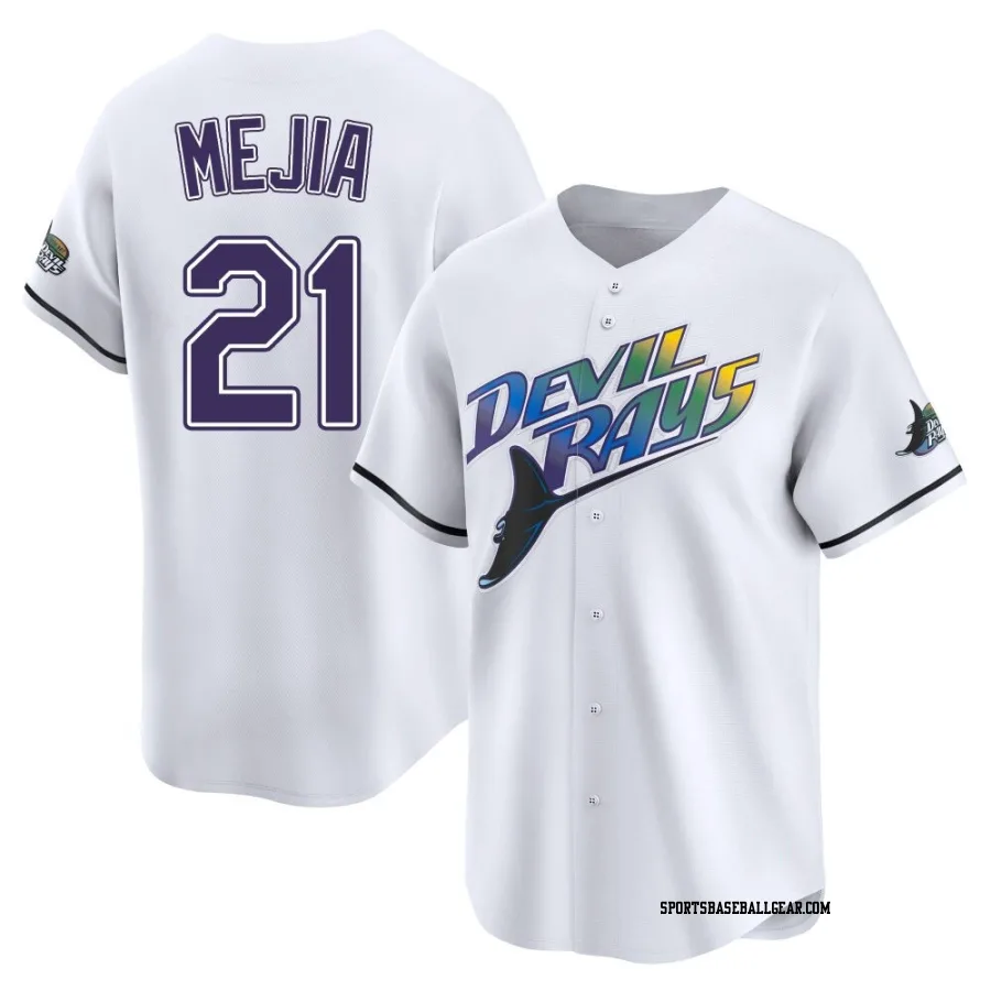Francisco Mejia Youth Tampa Bay Rays White Limited Throwback Cooperstown Jersey