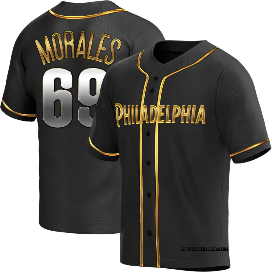 Francisco Morales Youth Philadelphia Phillies Black Golden Replica Alternate Jersey