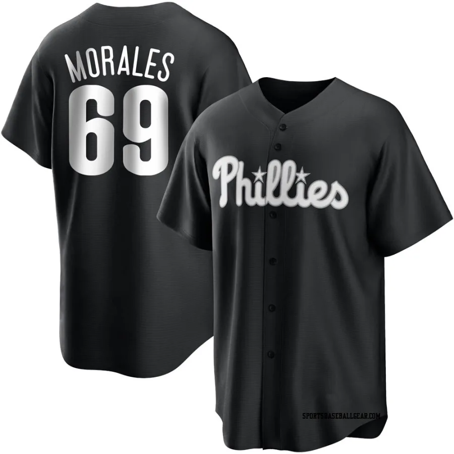 Francisco Morales Youth Philadelphia Phillies Black/White Replica Jersey