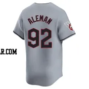 Franco Aleman Men's Cleveland Guardians Gray Limited Road Jersey