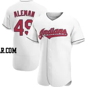 Franco Aleman Men's Cleveland Guardians White Authentic Home Jersey