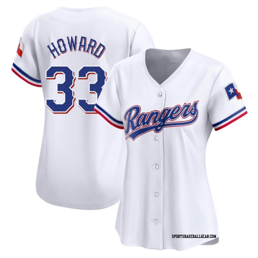 Frank Howard Women's Texas Rangers White Limited Home Jersey