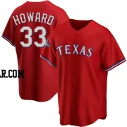 Frank Howard Youth Texas Rangers Red Replica Alternate 2023 World Series Champions Jersey