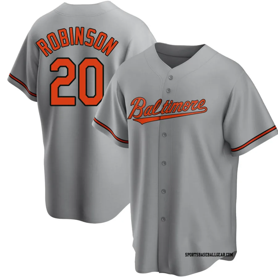 Frank Robinson Men's Baltimore Orioles Gray Replica Road Jersey