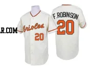 Frank Robinson Men's Baltimore Orioles White Authentic Throwback Jersey