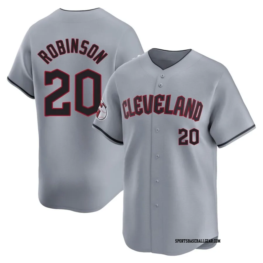 Frank Robinson Youth Cleveland Guardians Gray Limited Road Jersey