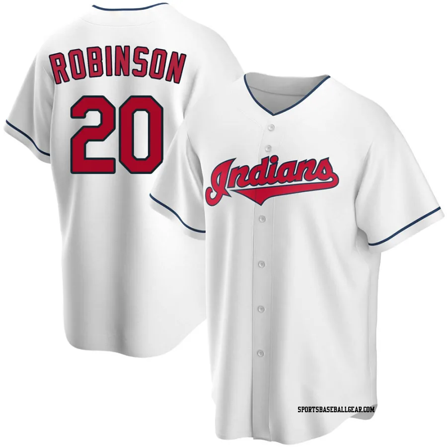 Frank Robinson Youth Cleveland Guardians White Replica Home Jersey