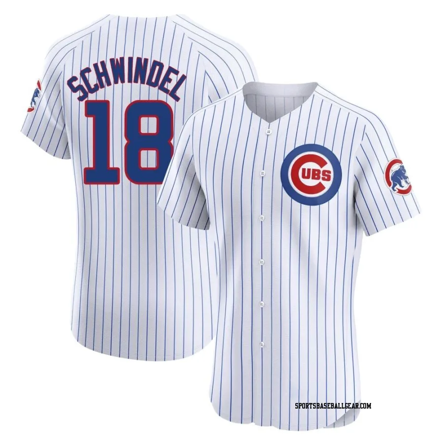 Frank Schwindel Men's Chicago Cubs White Elite Home Jersey