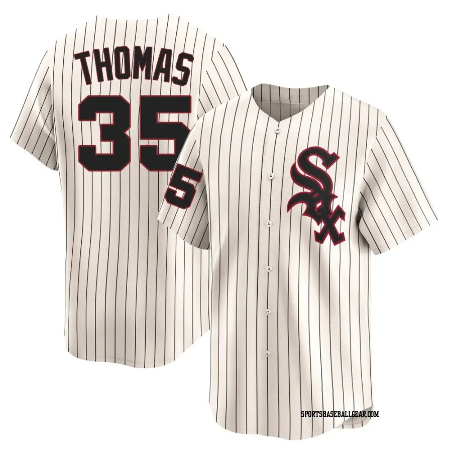 Frank Thomas Men's Chicago White Sox Cream Limited Throwback Cooperstown Jersey